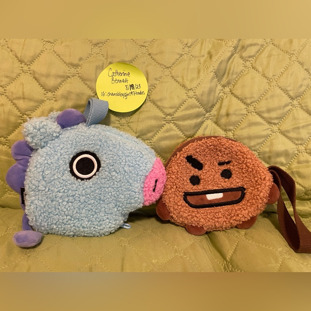BT21 Mang and Shooky Boucle purses